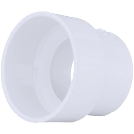 Charlotte Pipe And Foundry 4 In. Hub x 3 In. Hub Schedule 40 DWV PVC Adapter Coupling PVC 00117  0800HA